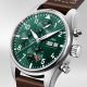 IWC Schaffhausen Pilot 's Watch IW388103 41mm, Pilot Chronograph, steel case, green dial