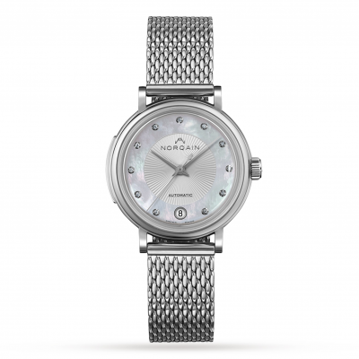 Norqain Freedom 60 N2800S82A/M28D/281S 34mm steel case steel strap mother-of-pearl dial