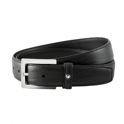 Montblanc 100 cm 11713200 Leather crocodile belt with square buckle