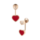 Chopard Happy Hearts 83A082-5801 EARRINGS ROSE GOLD, DIAMONDS, RED STONE