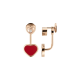Chopard Happy Hearts 83A082-5801 EARRINGS ROSE GOLD, DIAMONDS, RED STONE