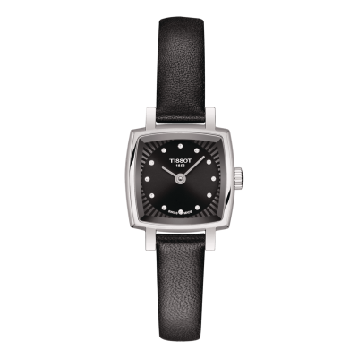 Tissot Lovely Square T058.109.16.056.00 20x20mm steel case with leather strap